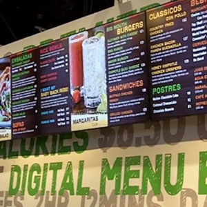 catene di fast food digital menu board
