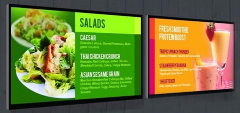 restaurant marketing - digital menu board